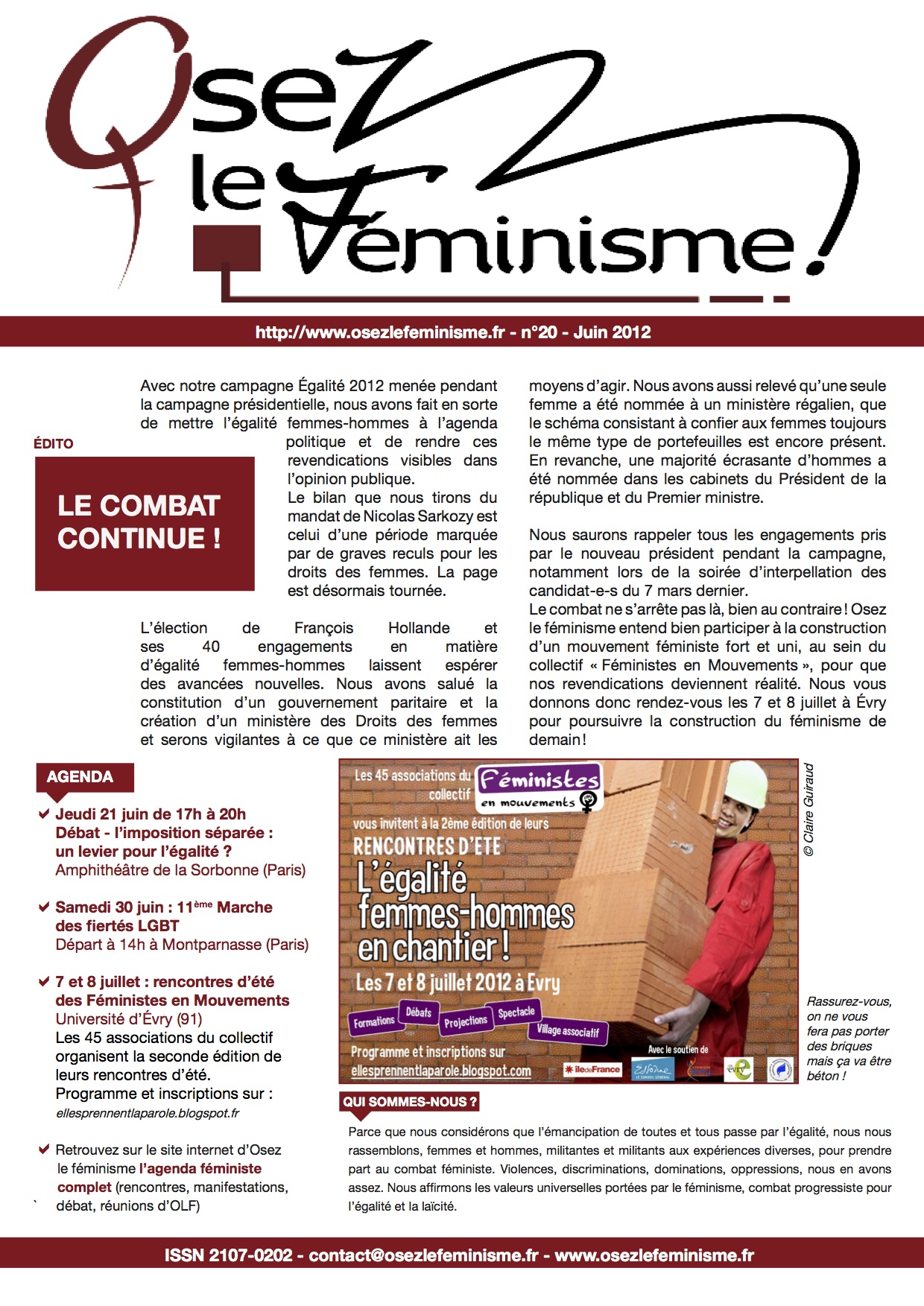 Journal 20 d'Osez le féminisme !